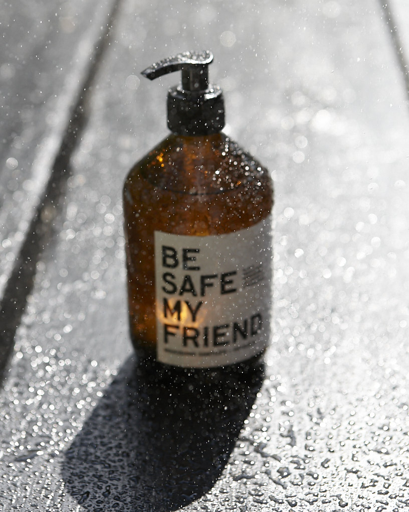 Handdesinfektion Set von BE [...] MY FRIEND - Sanitizer Spray Lavender-Lemon 30 ml I 100ml I 300ml + gratis Seife