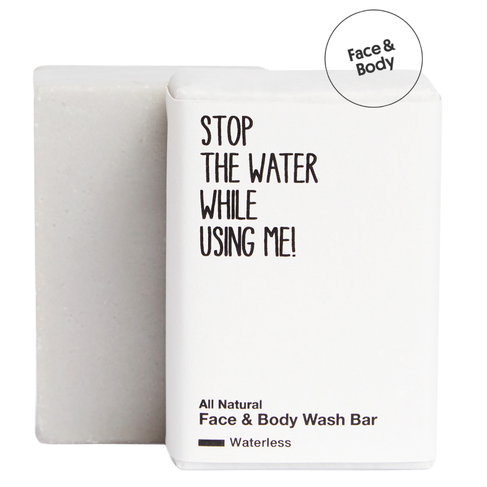 STOP THE WATER WHILE USING ME ! All Natural Face und Body Wash Bar - Waterless Edition, 105 g
