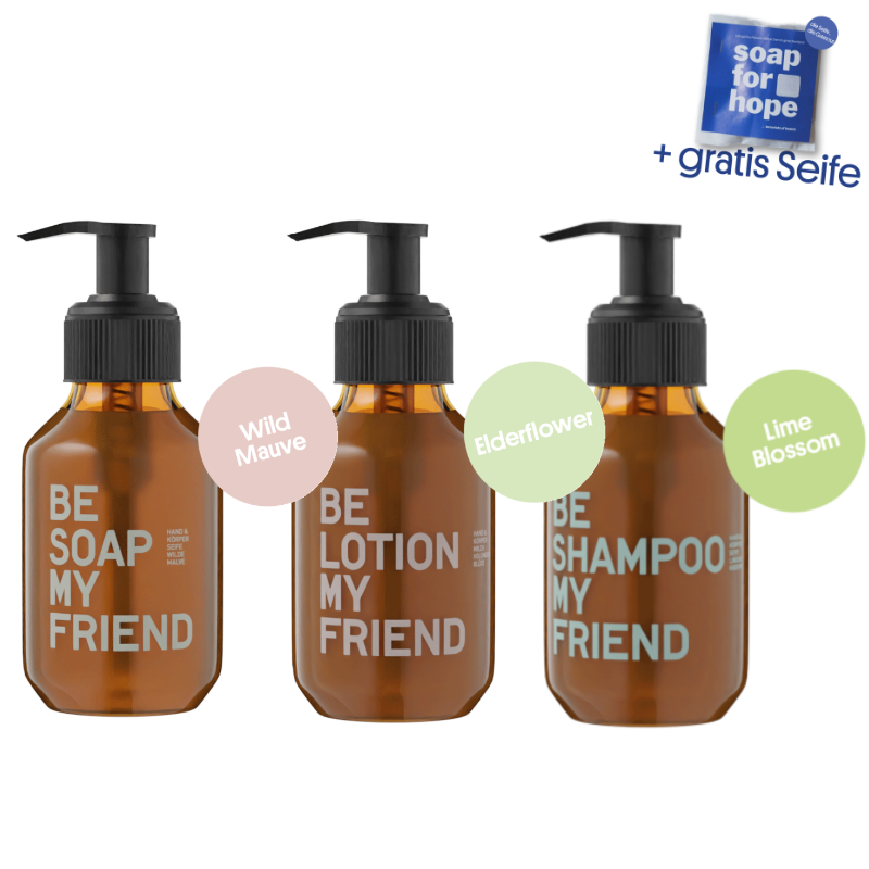 Seife, Lotion & Shampoo von be [...] my friend 100ml I Gift Set + gratis Seife