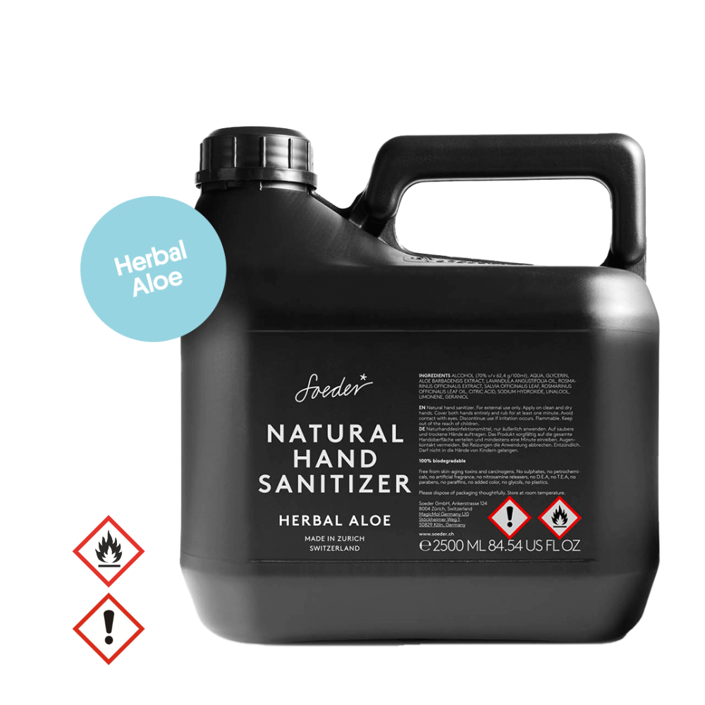 Herbal Aloe - 2,5 Liter Refill Natural Hand Sanitizer- Desinfektionsmittel von soeder*
