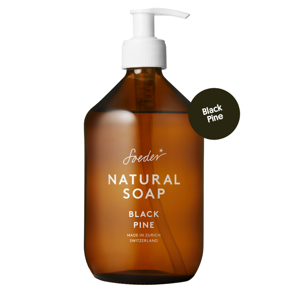 Natural Soap - Black Pine 500 ml - soeder*